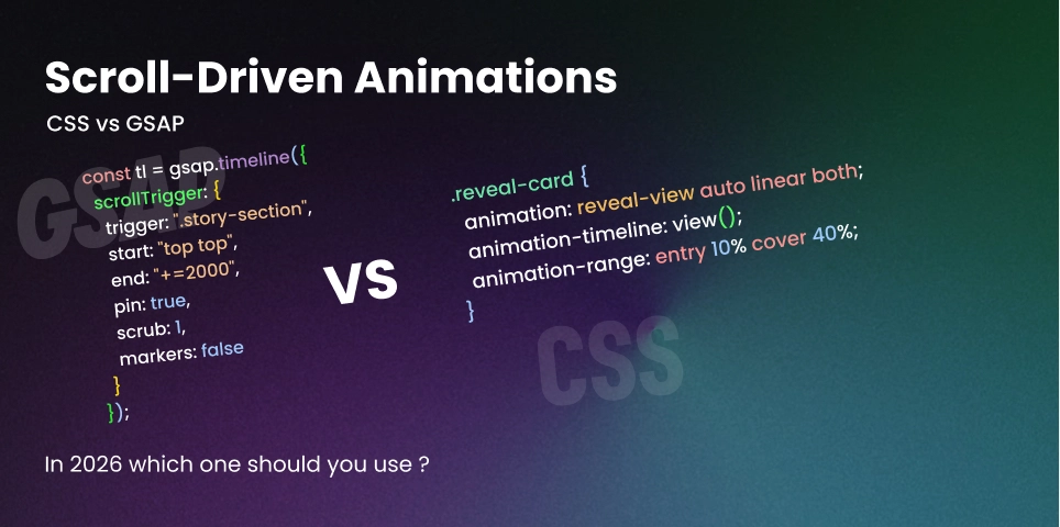 The Scroll-Driven Revolution: Native CSS vs. GSAP ScrollTrigger Image