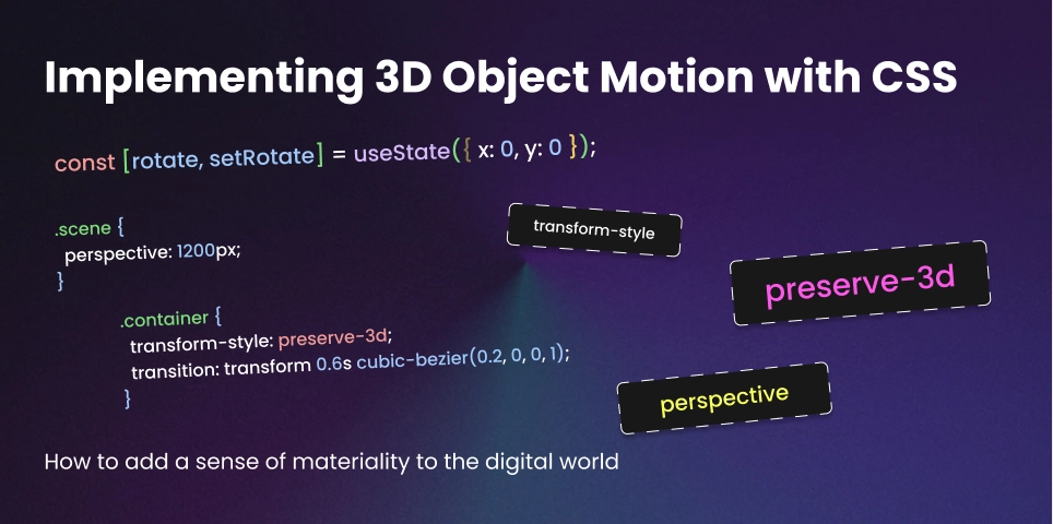 Implementing 3D Object Motion with CSS preserve-3d Image